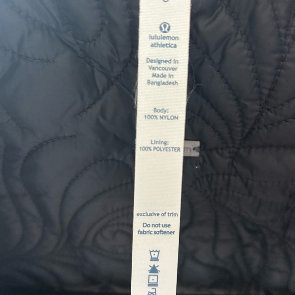 Lululemon Quilted Jacket - Black, 2014